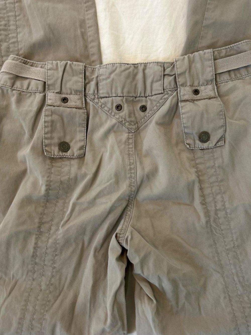 Vintage low rise flare Khaki cargo pants - Picture 4 of 4
